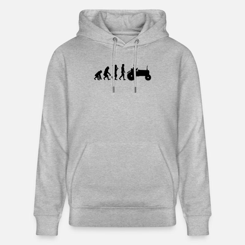 Landwirt Evolution - Stanley/Stella Unisex Bio-Hoodie CRUISER  - Grau meliert