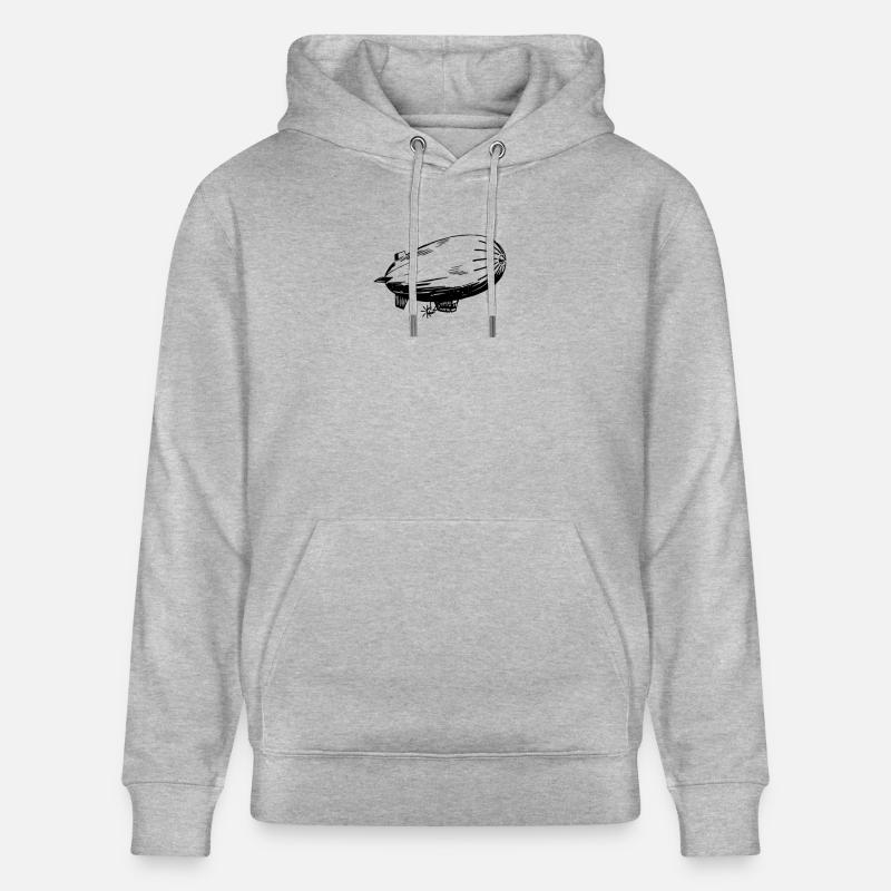 Dirigeable noir - Sweat à capuche bio CRUISER Stanley/Stella Unisexe - gris chiné