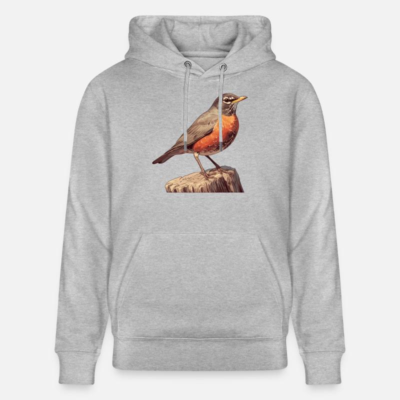 Robin Rotkehlchen - Sweat à capuche bio CRUISER Stanley/Stella Unisexe - gris chiné