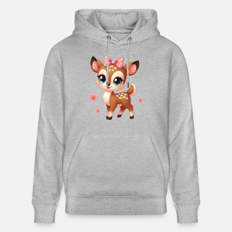 Petit Faon mignon 5 - Sweat à capuche bio CRUISER Stanley/Stella Unisexe - gris chiné