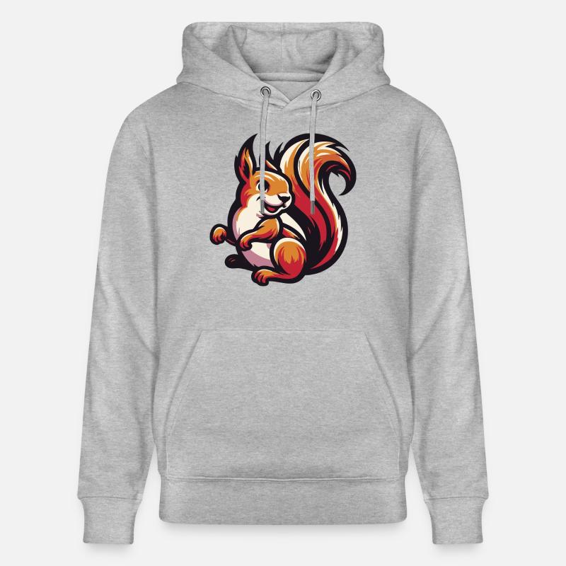 Rotes Eichhörnchen Grace - Stanley/Stella Unisex Bio-Hoodie CRUISER  - Grau meliert