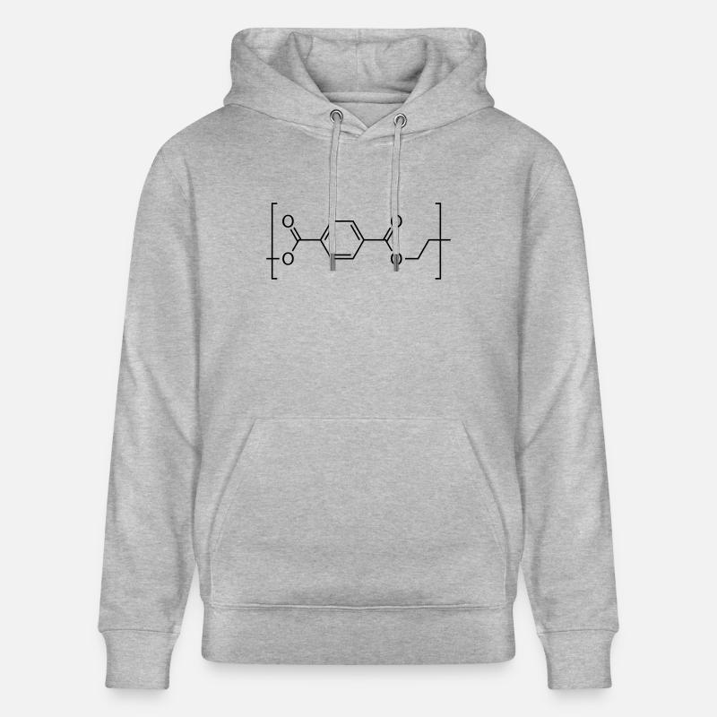 Polyethylenterephthalat (PET) -Molekül. - Stanley/Stella Unisex Bio-Hoodie CRUISER  - Grau meliert