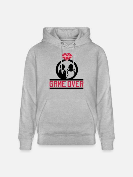 Game Over - Stanley/Stella Unisex Bio-Hoodie CRUISER - Grau meliert