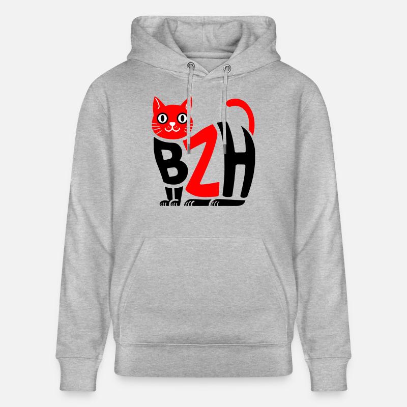 Chat BZH - Sweat à capuche bio CRUISER Stanley/Stella Unisexe - gris chiné