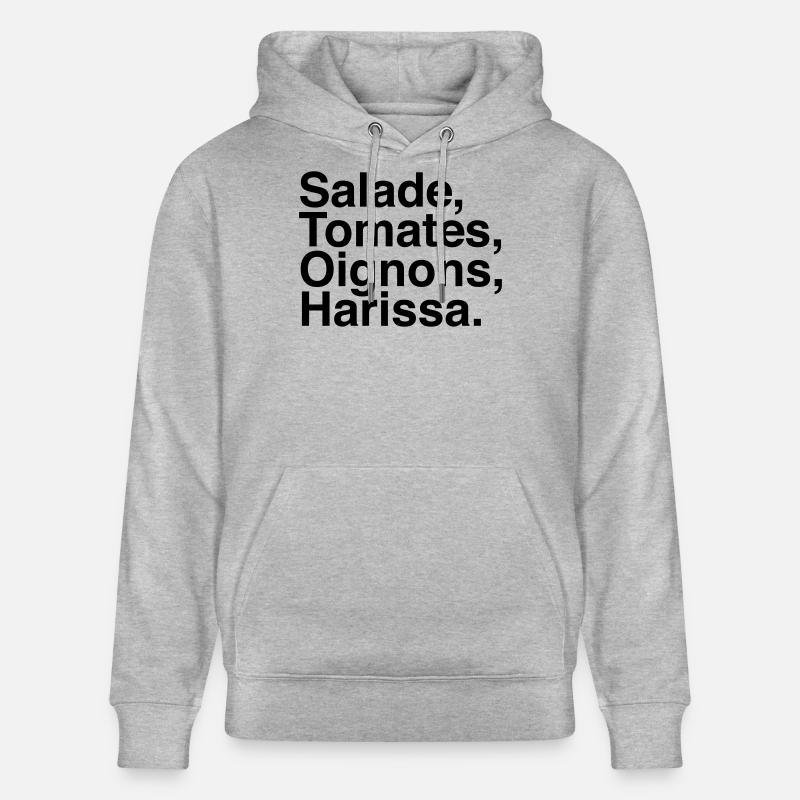 Salade Tomate Oignons Harissa - Sweat à capuche bio CRUISER Stanley/Stella Unisexe - gris chiné