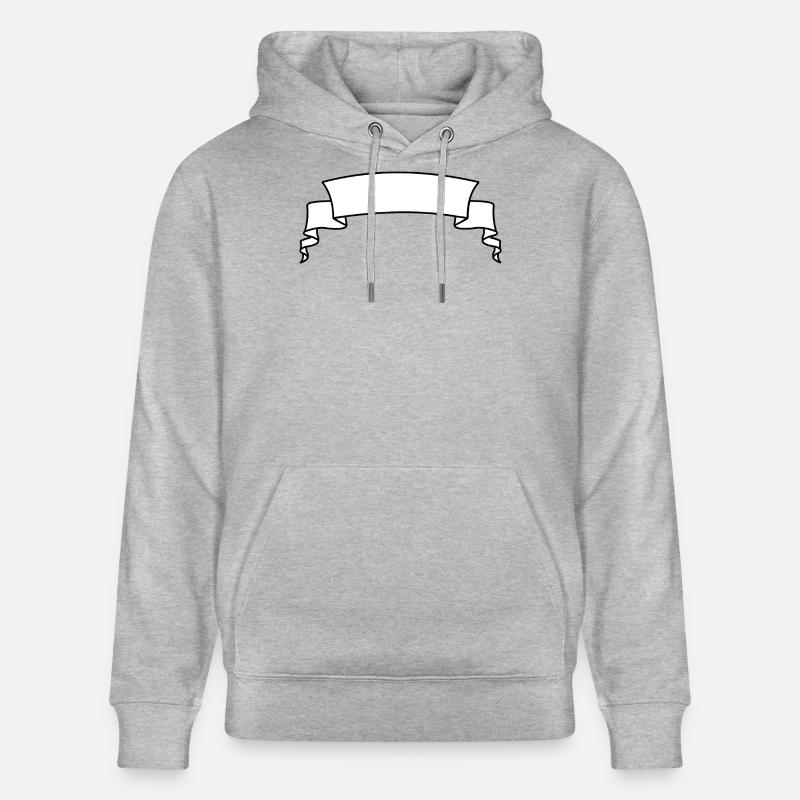 Bannière de texte blanche - Sweat à capuche bio CRUISER Stanley/Stella Unisexe - gris chiné