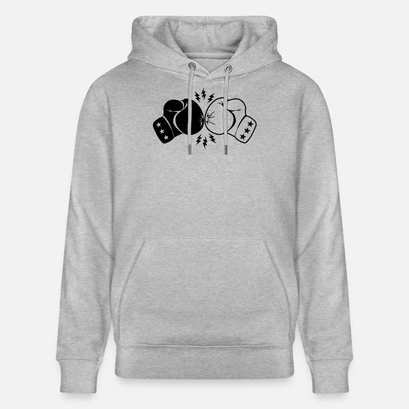 Boxboxhandschuhe Kontakt mit Blitz - Stanley/Stella Unisex Bio-Hoodie CRUISER  - Grau meliert