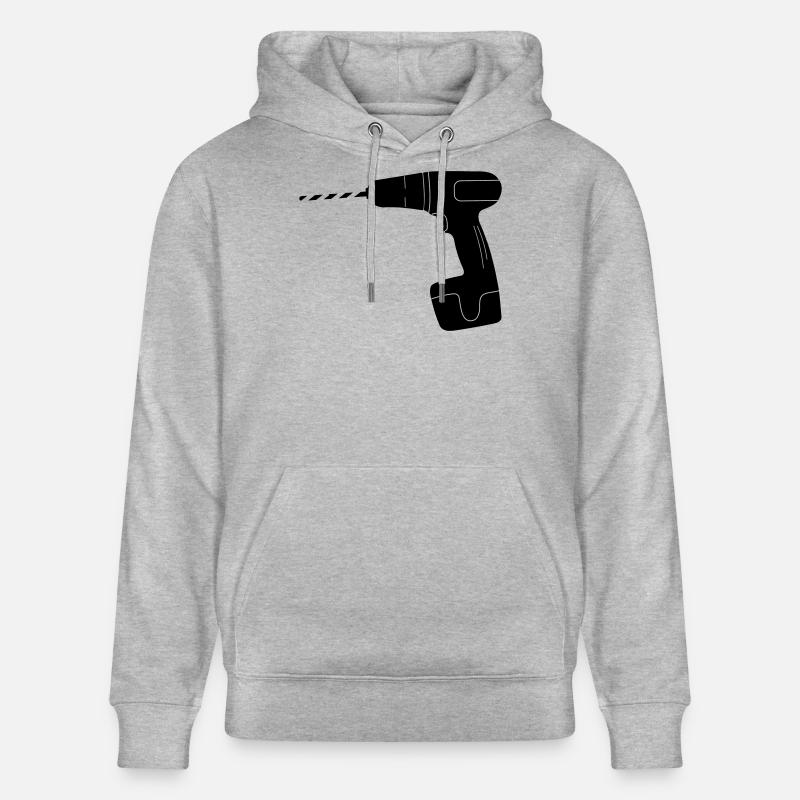 Logo de perceuse à outils - Sweat à capuche bio CRUISER Stanley/Stella Unisexe - gris chiné