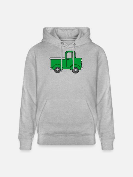 Camion vert joyeux, voiture jouet - Sweat à capuche bio CRUISER Stanley/Stella Unisexe - gris chiné