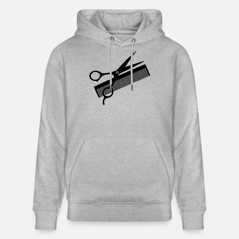 Logo coiffeur - Sweat à capuche bio CRUISER Stanley/Stella Unisexe - gris chiné