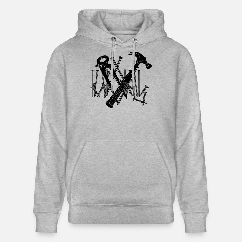 Outils et clous de menuiserie - Sweat à capuche bio CRUISER Stanley/Stella Unisexe - gris chiné