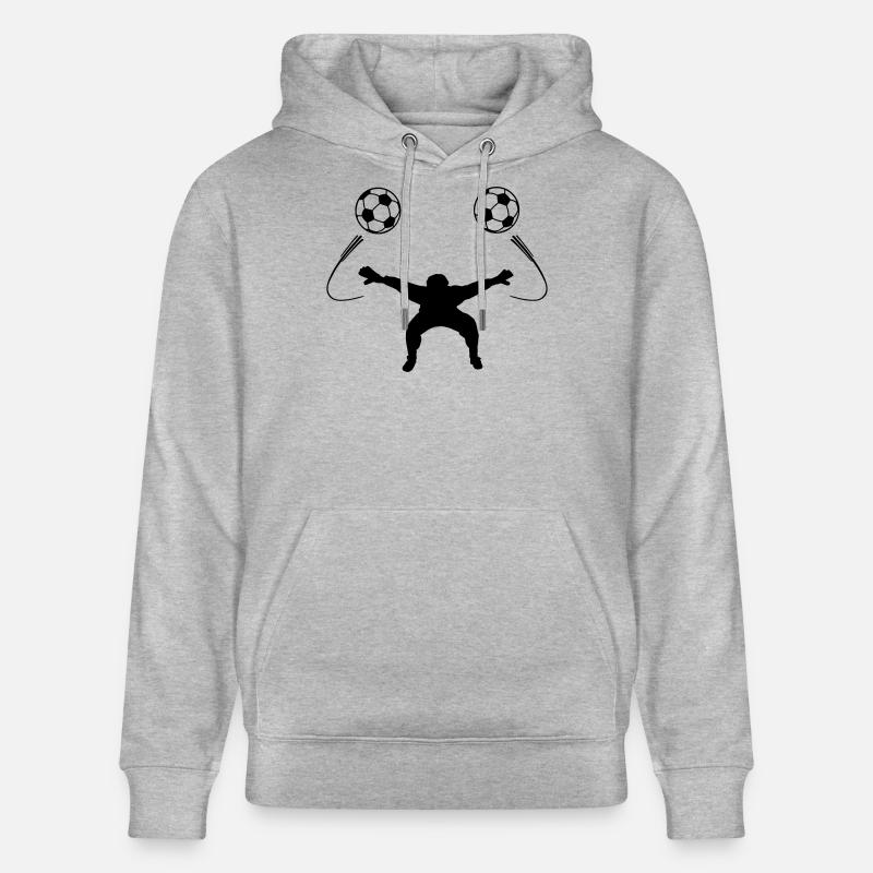 Torwart oder Torwartschattenfigur - Stanley/Stella Unisex Bio-Hoodie CRUISER  - Grau meliert
