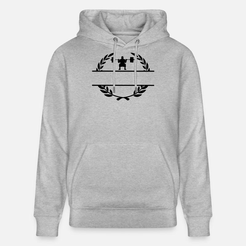 Haltérophile en couronne de laurier - Sweat à capuche bio CRUISER Stanley/Stella Unisexe - gris chiné