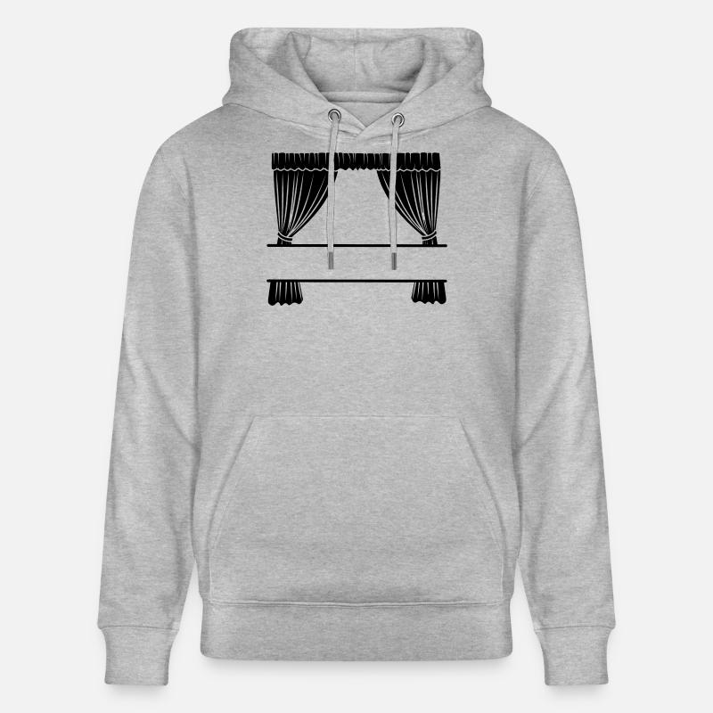 Vorhänge mit Aussparung - Stanley/Stella Unisex Bio-Hoodie CRUISER  - Grau meliert