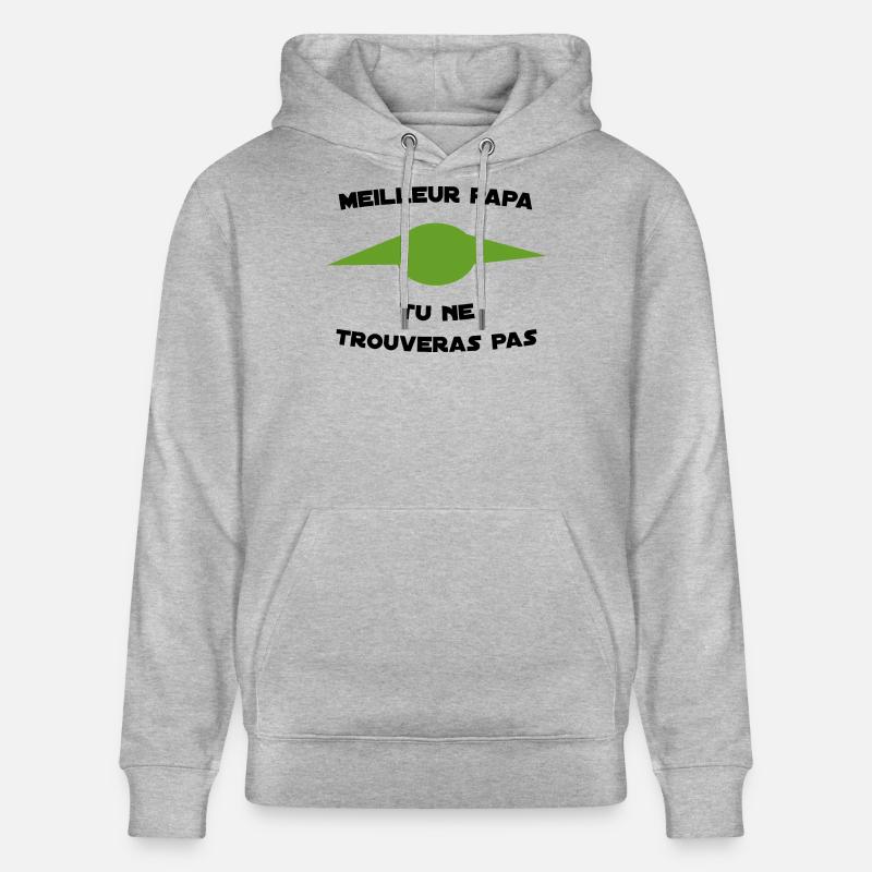 Meilleur Papa Tu ne trouveras pas - Sweat à capuche bio CRUISER Stanley/Stella Unisexe - gris chiné