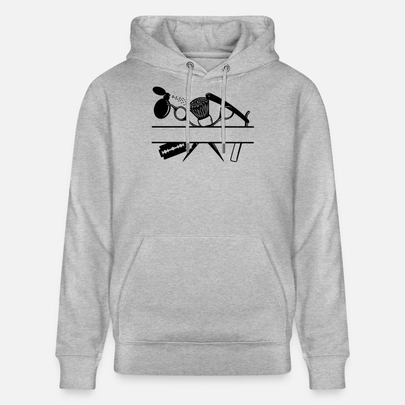 Bannière de texte d’attributs de coiffeurs - Sweat à capuche bio CRUISER Stanley/Stella Unisexe - gris chiné