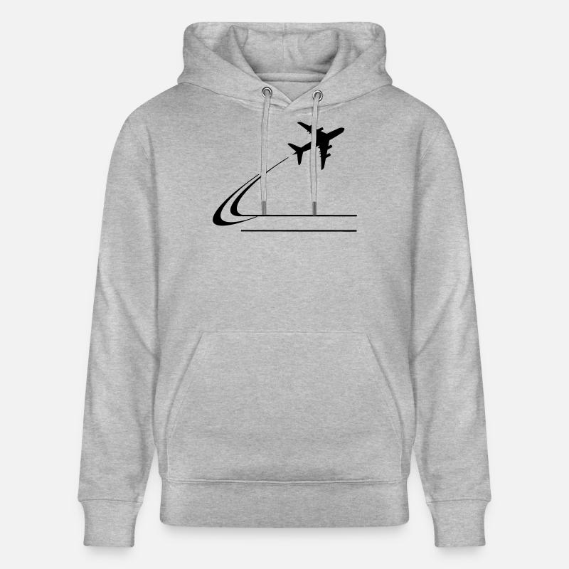 S’éloigner de l’avion - Sweat à capuche bio CRUISER Stanley/Stella Unisexe - gris chiné