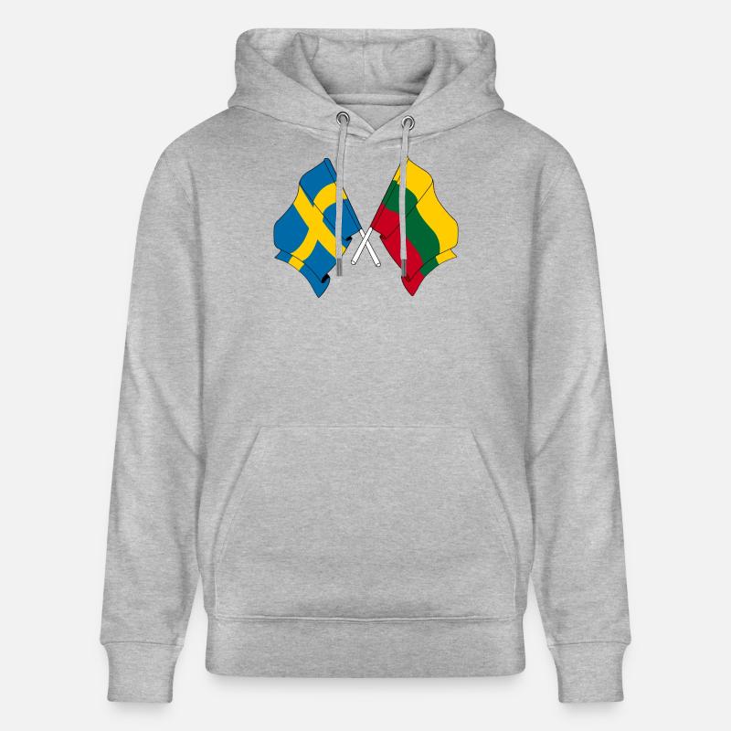 Drapeau Suède, drapeau Lituanie - Sweat à capuche bio CRUISER Stanley/Stella Unisexe - gris chiné