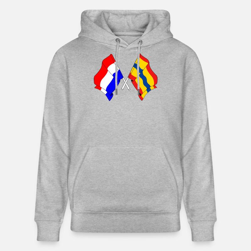 Drapeau des Pays-Bas, Overijssel croisé - Sweat à capuche bio CRUISER Stanley/Stella Unisexe - gris chiné