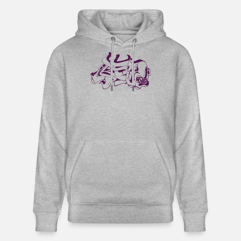 Conception de graffiti abstrait - Sweat à capuche bio CRUISER Stanley/Stella Unisexe - gris chiné