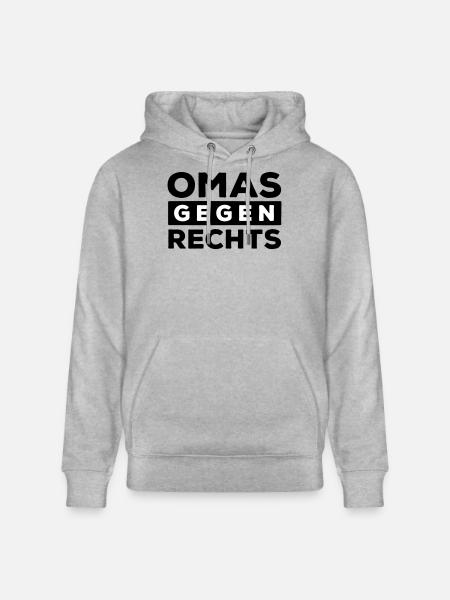 Omas gegen Rechts - Stanley/Stella Unisex Bio-Hoodie CRUISER  - Grau meliert