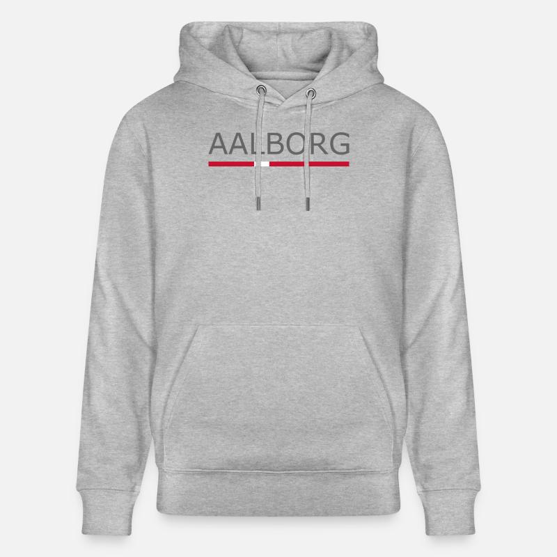 Aalborg - Drapeau du Danemark - Dänemark - Sweat à capuche bio CRUISER Stanley/Stella Unisexe - gris chiné