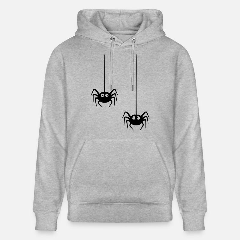 Spinne - Spider - Duo - Stanley/Stella Unisex Bio-Hoodie CRUISER  - Grau meliert