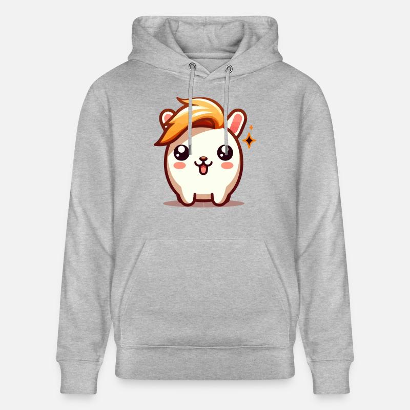 Hamster mignon avec coiffure - Sweat à capuche bio CRUISER Stanley/Stella Unisexe - gris chiné