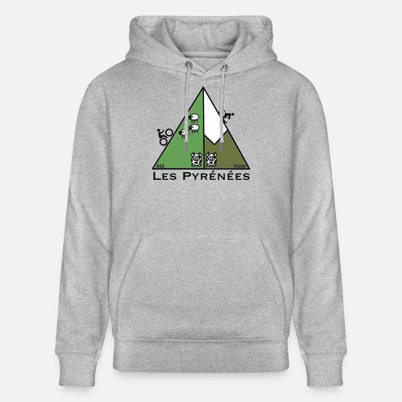 Été hiver dans les Pyrénées - Sweat à capuche bio CRUISER Stanley/Stella Unisexe - gris chiné