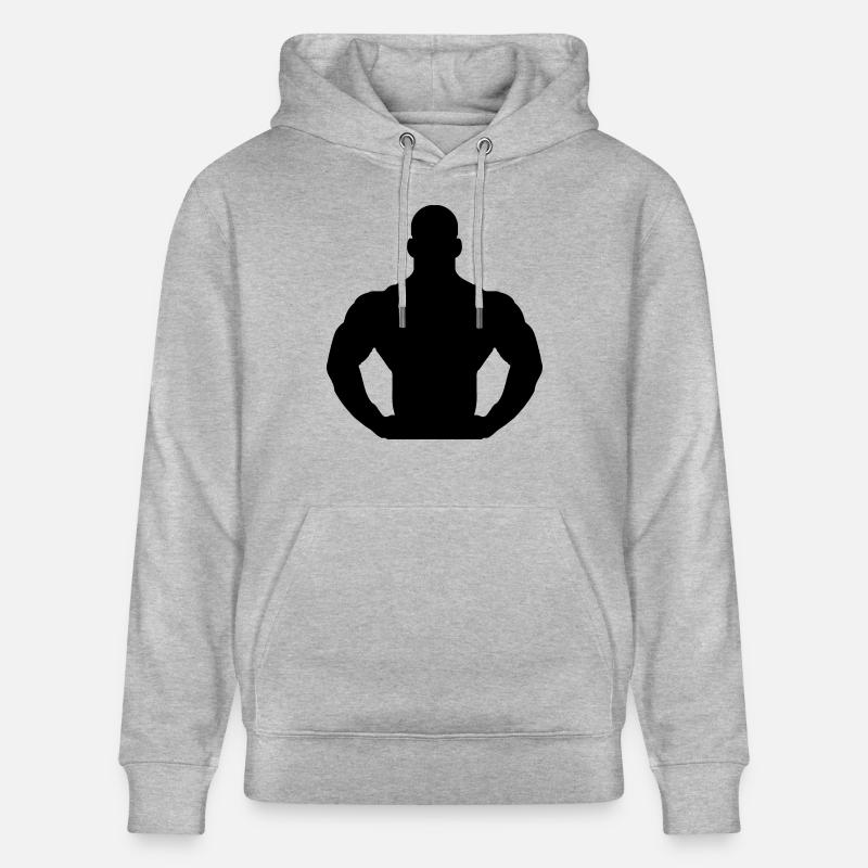 Bodybuilder - Sweat à capuche bio CRUISER Stanley/Stella Unisexe - gris chiné