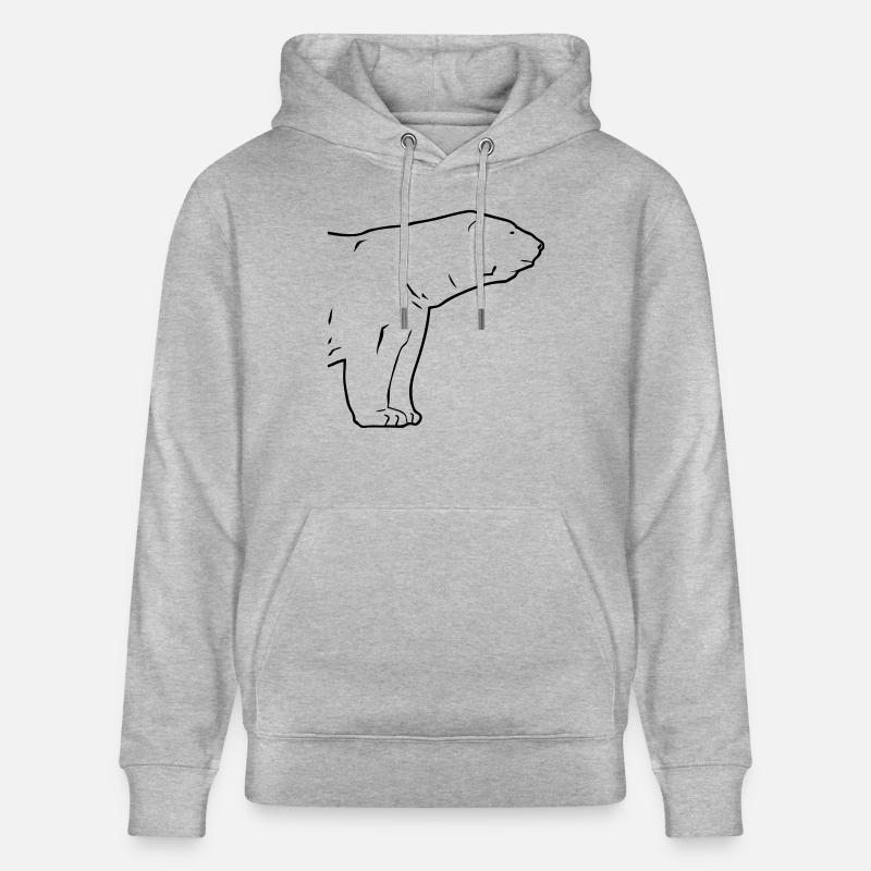 Polar Bear - Eisbär - Stanley/Stella Unisex Bio-Hoodie CRUISER  - Grau meliert