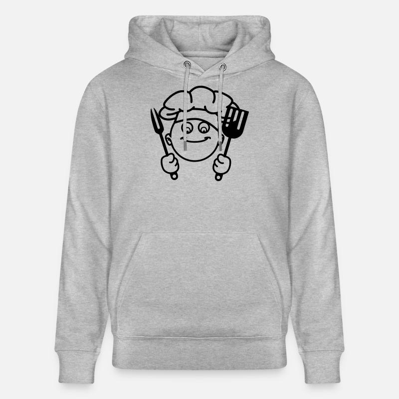 Cuisiner le barbecue - Sweat à capuche bio CRUISER Stanley/Stella Unisexe - gris chiné