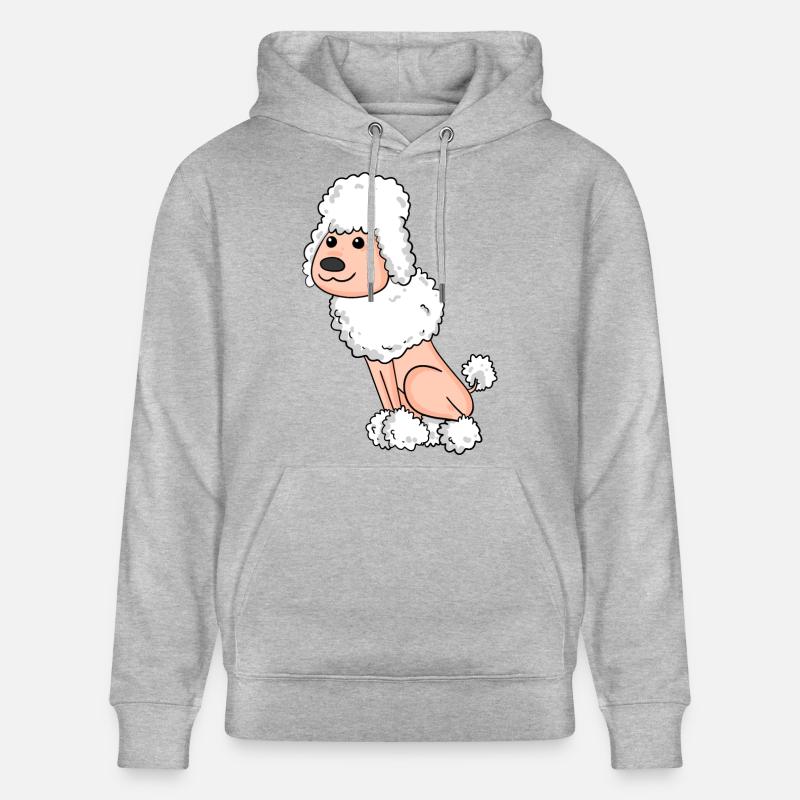 Caniche blanc - Sweat à capuche bio CRUISER Stanley/Stella Unisexe - gris chiné