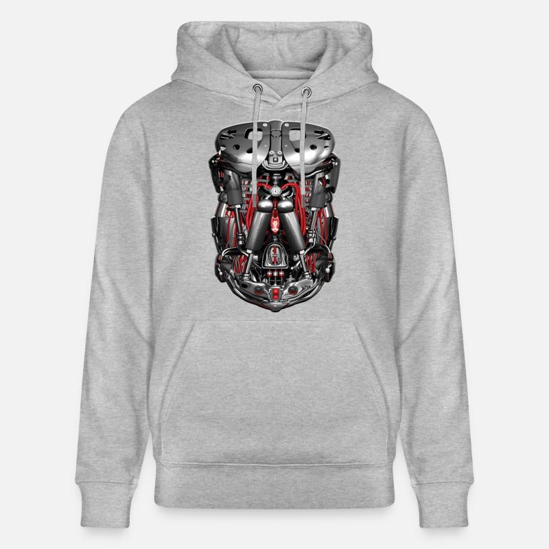 CYBORG ARMOR - geek & scifi - Sweat à capuche bio CRUISER Stanley/Stella Unisexe - gris chiné