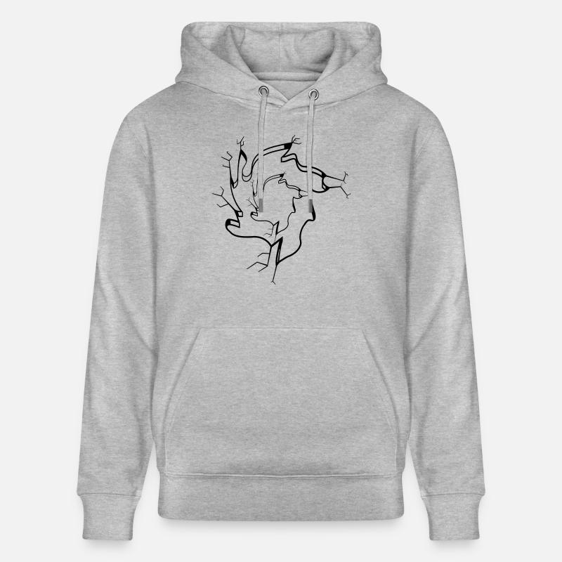 Trou deux trous larmes - Sweat à capuche bio CRUISER Stanley/Stella Unisexe - gris chiné