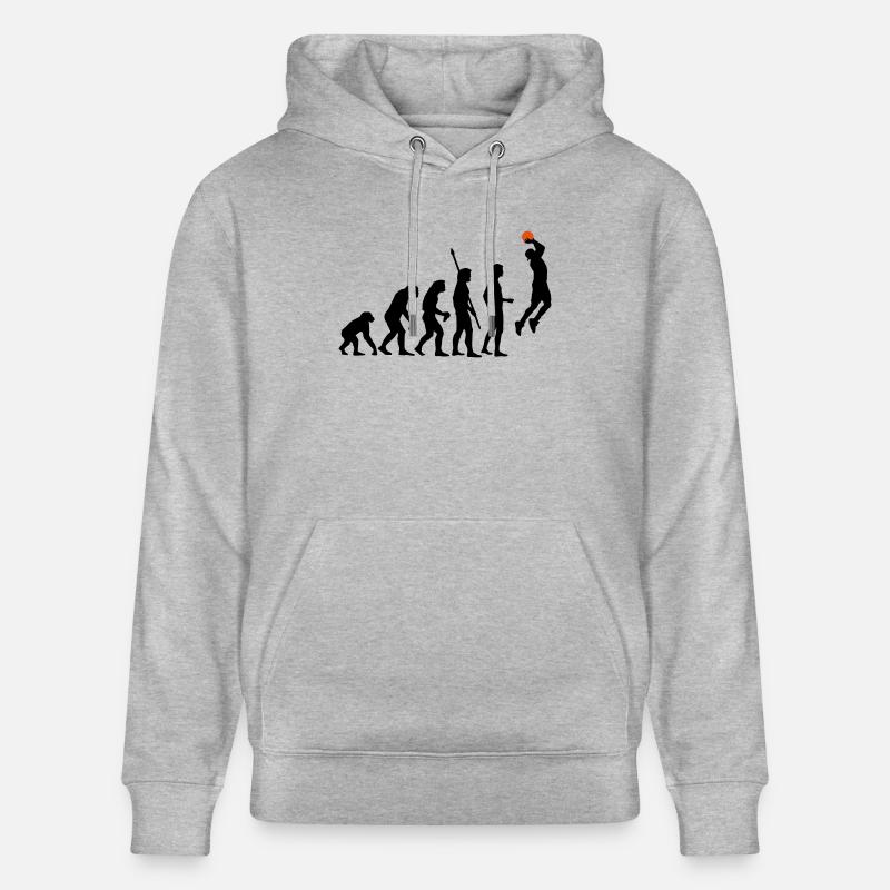 evolution_basketball_b_2c - Stanley/Stella Unisex Bio-Hoodie CRUISER  - Grau meliert