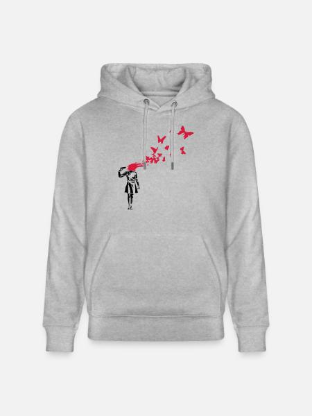 Butterfly Suicide - Stanley/Stella Unisex Bio-Hoodie CRUISER  - Grau meliert