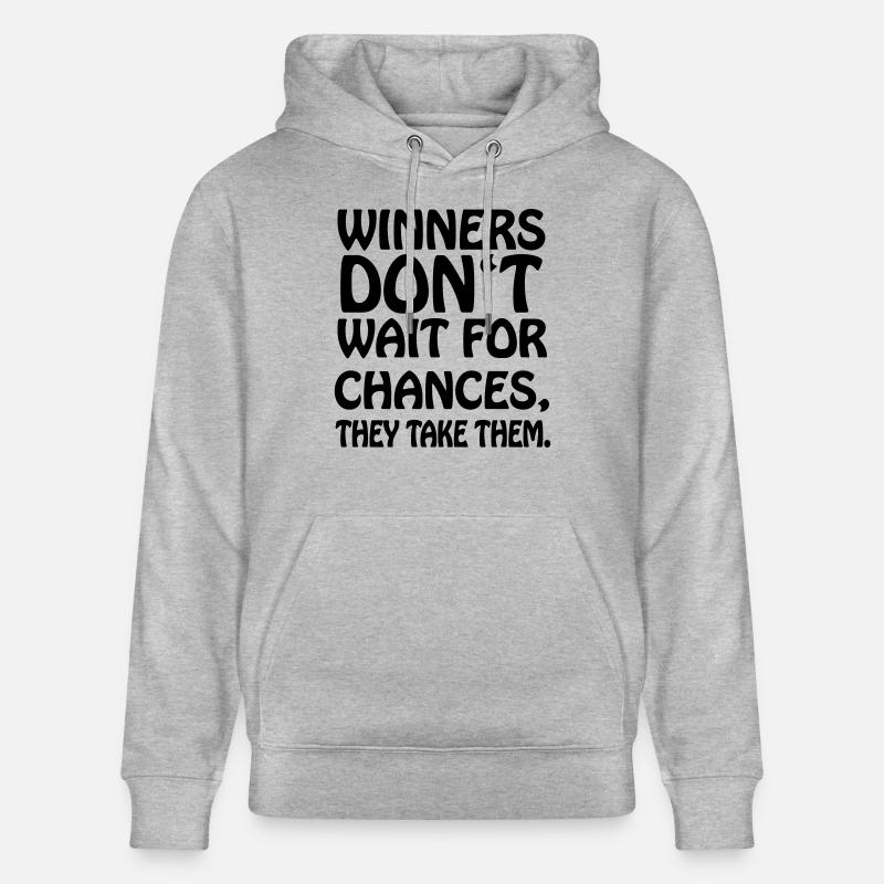 winners_dont_wait1 - Sweat à capuche bio CRUISER Stanley/Stella Unisexe - gris chiné