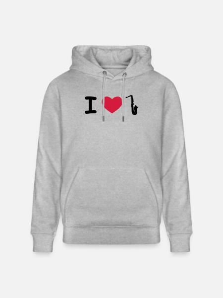 Saxophon - Stanley/Stella Unisex Bio-Hoodie CRUISER - Grau meliert