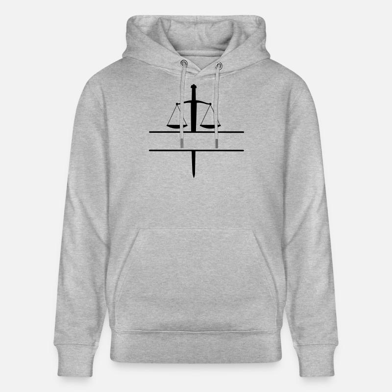 Monogramme de l’épée de justice - Sweat à capuche bio CRUISER Stanley/Stella Unisexe - gris chiné