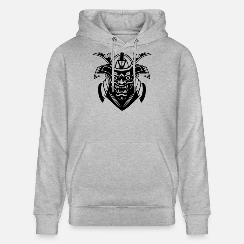 Conception du masque Shadow Menpō - Sweat à capuche bio CRUISER Stanley/Stella Unisexe - gris chiné