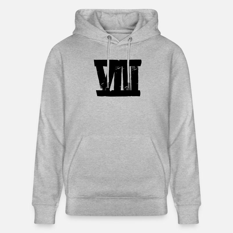 VIII - huit - bande - Sweat à capuche bio CRUISER Stanley/Stella Unisexe - gris chiné