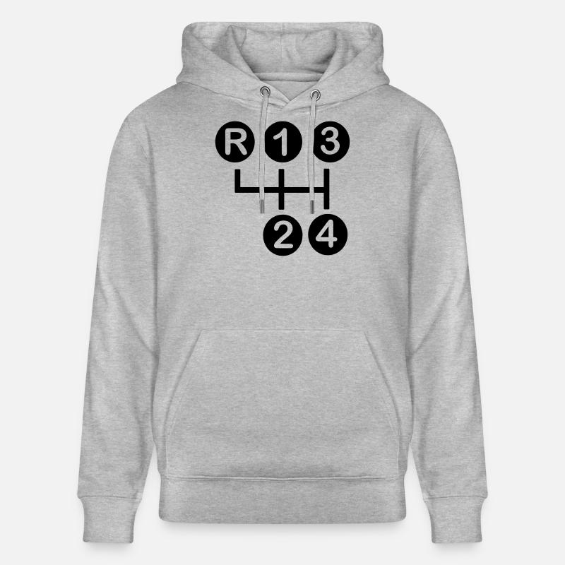 Boîte de vitesses 4 vitesses - Sweat à capuche bio CRUISER Stanley/Stella Unisexe - gris chiné