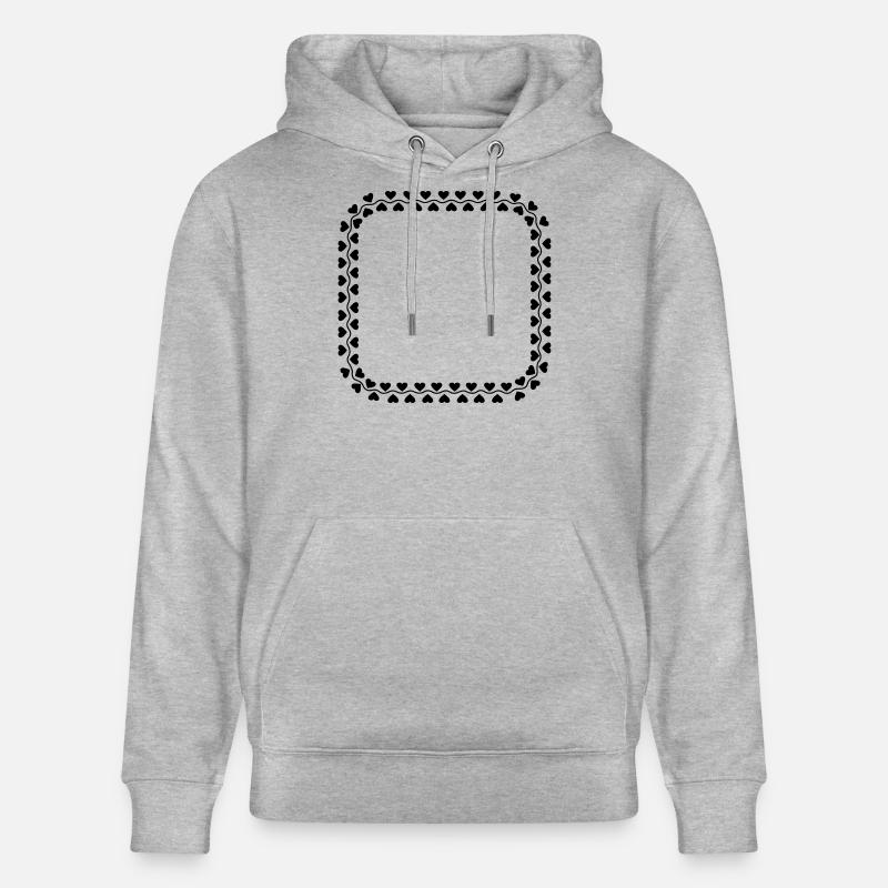 Logo du cœur de cadre - Sweat à capuche bio CRUISER Stanley/Stella Unisexe - gris chiné