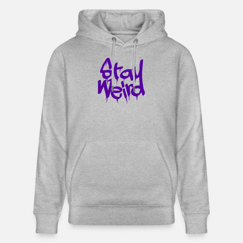 RESTEZ BIZARRE VIOLET - Sweat à capuche bio CRUISER Stanley/Stella Unisexe - gris chiné