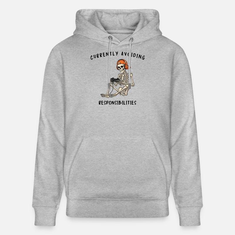Skeleton Gaming : éviter les responsabilités - Sweat à capuche bio CRUISER Stanley/Stella Unisexe - gris chiné