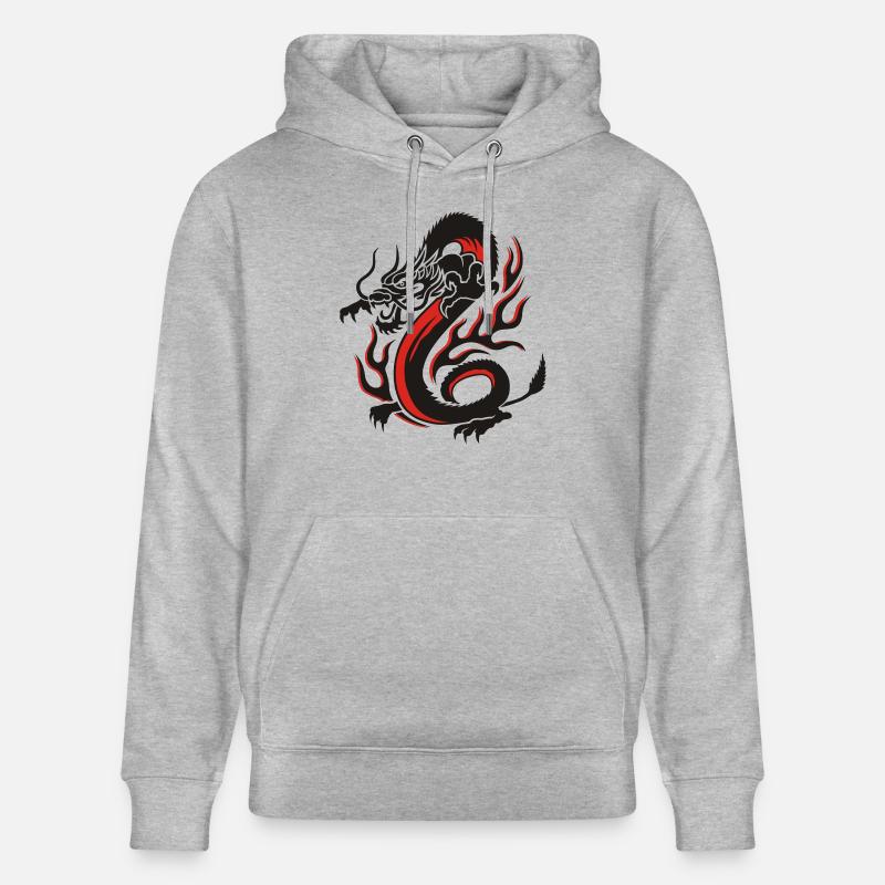 Drache - Stanley/Stella Unisex Bio-Hoodie CRUISER  - Grau meliert