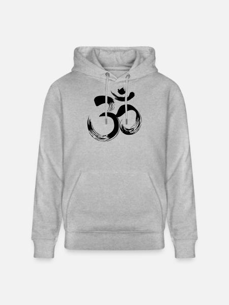 Yoga OM Sanskrit - Stanley/Stella Unisex Bio-Hoodie CRUISER - Grau meliert