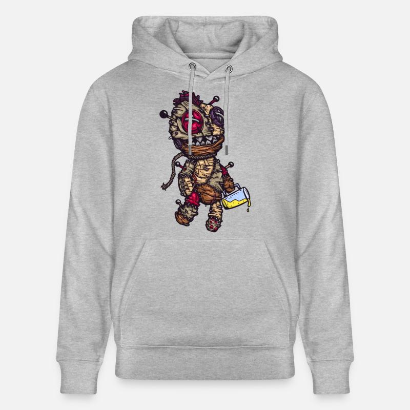 Poupée vaudou - Sweat à capuche bio CRUISER Stanley/Stella Unisexe - gris chiné