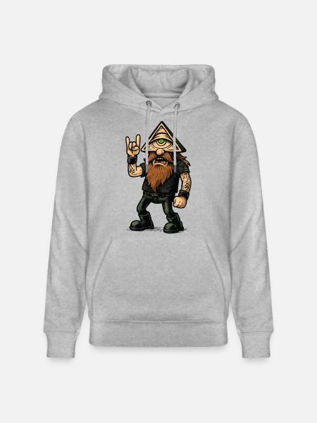 Der Metal-Zyklop - Stanley/Stella Unisex Bio-Hoodie CRUISER  - Grau meliert